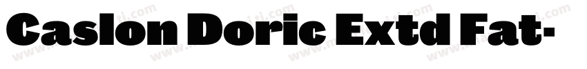 Caslon Doric Extd Fat字体转换